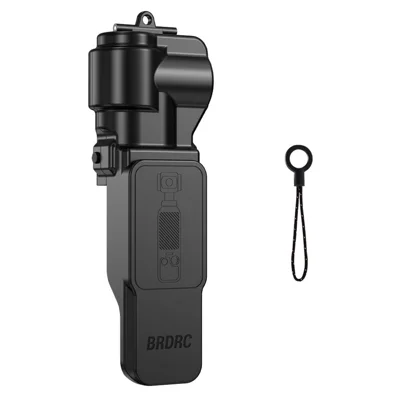 BRDRC Für DJI Osmo Pocket 4 / 3 Schutzhülle stoßfest mit Kippdeckel und magnetischem Filterfach - Schwarz