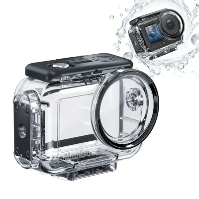 AMAGISN For DJI Osmo Action 6 Waterproof Case 60m Deep Diving Housing Underwater Protective Cover