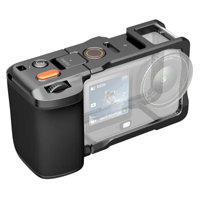 TELESIN S6-FMS-39-TDJ Pour DJI Osmo Action 6 Kit de photographie de rue à distance, Cage pour caméra avec poignée télécommande Bluetooth-compatible - Noir