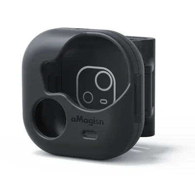 AMAGISN TF24 For Insta360 Go Ultra Magnetic Cap Clip 360-Degree Rotation 150-Degree Tilt Dual Lock Mount - Black