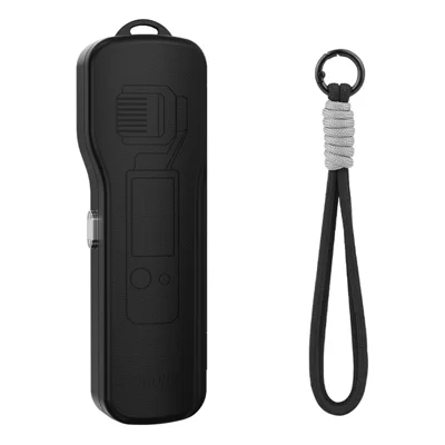 BRDRC Schutzhülle für DJI Osmo Pocket 4 / Pocket 3 ABS + Silikon Stoßfeste Aufbewahrungstasche mit Handschlaufe - Schwarz