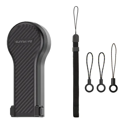 SUNNYLIFE OP4-K228 Schutzhülle mit integriertem magnetischem Steckplatz, stoßfestes Hartgehäuse mit Tragegurt für DJI Osmo Pocket 4 / 3 – Atmosphärisch Schwarz
