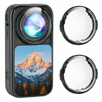 2 шт. для Insta360 X6 оптические стеклянные защитные пленки для объектива 10H антизапотевающие HD защита от царапин с защелкивающимся креплением