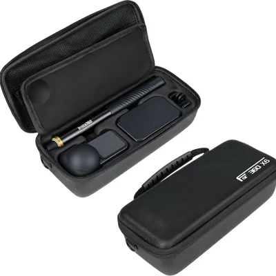 For Insta360 X6 Hard Shell Camera Storage Case EVA Organizer Bag with Handle - Black