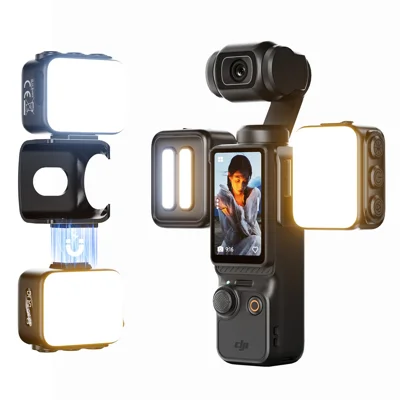 XJ111-S2 2 Stück Magnet-Zusatzlichter für DJI Osmo Pocket 4P / 4 / 3 Dimmbares Fotografie-LED-Licht