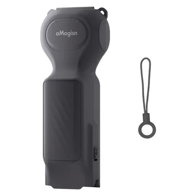 AMAGISN BD77 Q skyddsfodral för DJI Osmo Pocket 4 / 3 ABS + Silicon 3 filterfack Magnetiskt förvaringsfodral - Svart