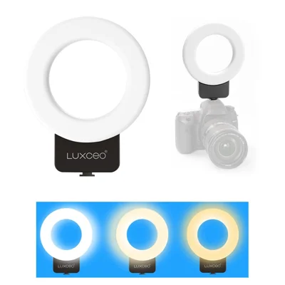 Luxceo P01 Desktop Round Fill Light SLR -kamera Ringlicht Tragbares LED -beleuchtungskit Für Fotografie