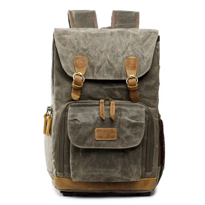 279 Large Capacity Waterproof Backpack Multipurpose SLR Camera Shoulders Bag for Men and Women - Army Green