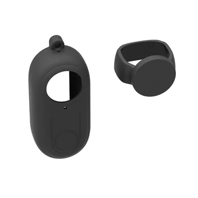 Soft Silicone Camera Body Sleeve Cover+Lens Cover Sleeve for Insta360 GO 2 Camera - Black
