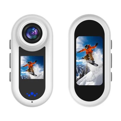 DM50 2K HD Mini Sportkamera 140-Grad-Weitwinkel-Dual-Screen-Sportkamera fürs Fahrradfahren (Standardausgabe) – Weiß