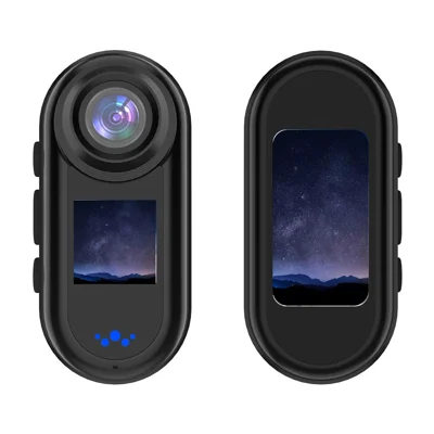 DM50 2K HD Mini-Sportkamera 140-Grad-Weitwinkel Dual-Display-Sportkamera fürs Radfahren (High-End-Version) – Schwarz