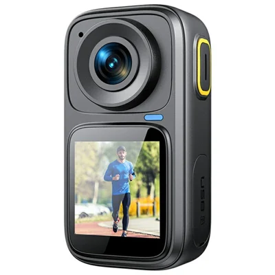 M26 Fotocamera Action 4K con Doppio Schermo, Impermeabile fino a 30 m, Stabilizzazione a 6 Assi per Ciclismo e Nuoto - Nero