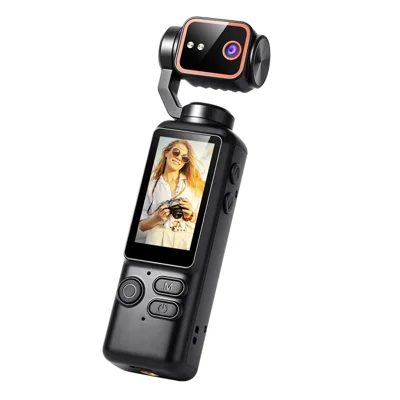M15 2K Pocket Camera schermo HD da 1,97 pollici obiettivo girevole a 180 gradi per registrazioni in viaggio (senza scheda TF) - Nero