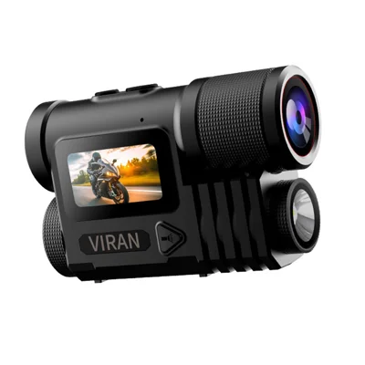 VIRAN V12 1.47 inch Touchscreen 5K Action Camera Anti Shake Voice Control IP67 Waterproof Sports Camera for Motorcycle Helmet Recording - Black