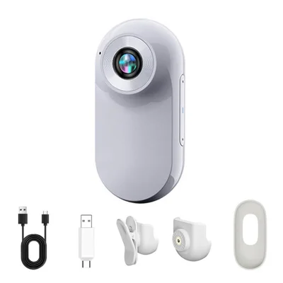Câmara de Ação A100 com Cartão TF 32GB 1080P 12MP Estabilização Eletrónica de Imagem Ecrã 0,96 polegadas para Gravação Desportiva - Branco