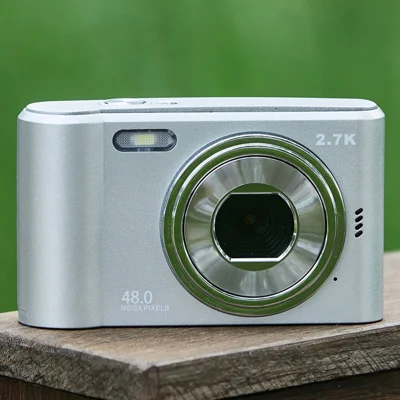 M2 Small HD Digital Camera 2.4 inch IPS Screen Portable Camera Support TF Card for Beginners - Silver