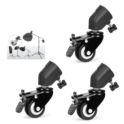 YUNTENG VCT-800 3 stuks statiefwielen voor studiofotografie lichtstandaard rollen