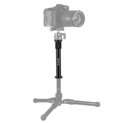 PULUZ PU3008 3 / 8 Inch Screw Hole Camera Stand Extension Pole 18.7-31cm Telescopic Rod for Tripod Monopod