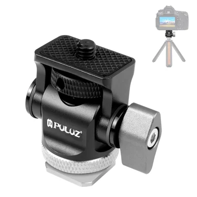 PULUZ PU3102 Mini Ball Head Mount 1 / 4 Inch Screw 360 Degree Rotation Adapter for GoPro / Camera / Phone Clamp - Silver