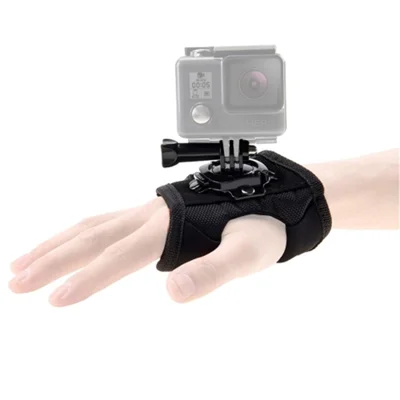 PULUZ PU162 Support gant avec rotation à 360 degrés pour GoPro / Insta360 / DJI Osmo Action, sangle pour main