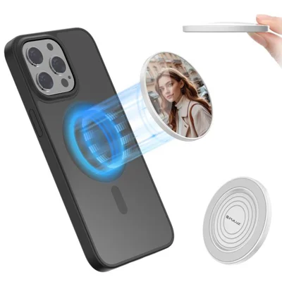 Specchio per Selfie Magnetico PULUZ PU736W Specchio Portatile per Make-up con Fotocamera Posteriore - Bianco