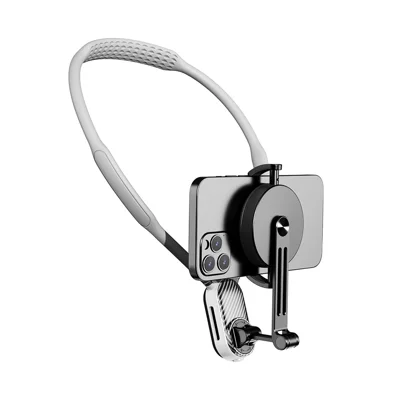 FUNSNAP SCS-NH001 Magnetic Phone Neck Mount Anti-shake Hands-free Neck Hanging Phone Holder Bracket - Mobile Phone Neck Strap Holder SCS/NH001