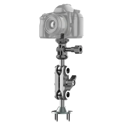Camera Monitor Mount Wall Ceiling Bracket Double Ball Head 1 / 4 Interface Adjustable Swivel Stand