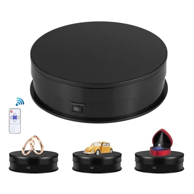 PULUZ PU3115 15cm Display Turntable 4 Speeds Adjustable 360 Degree Rotation for Jewelry Watch Digital Products - Black