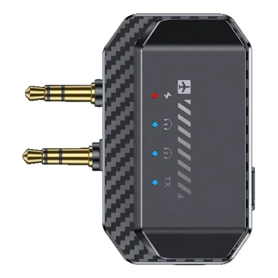 GT36 Bluetooth 6.0 Audio-Transmitter, Dual 3,5-mm-AUX-Adapter für Flugzeugsitz-Unterhaltungssystem