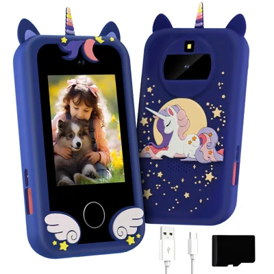 X11 2.8-inch Touch Screen Cartoon Kids Phone Camera Toy Dual Lens Video Recorder with 32G Memory Card - Horse