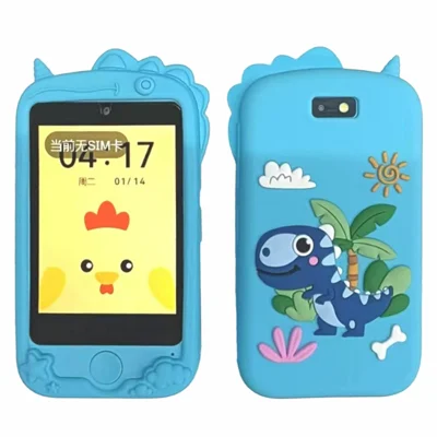 T57 4G Dual Lens Children Smart Educational Phone Camera Toy, European, Asian and African Version - Blue