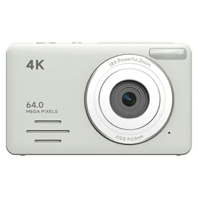 S7 4K Digital Camera 18x Zoom 64MP CMOS Sensor 2.88 Inch HD Screen Travel Selfie Camera - White