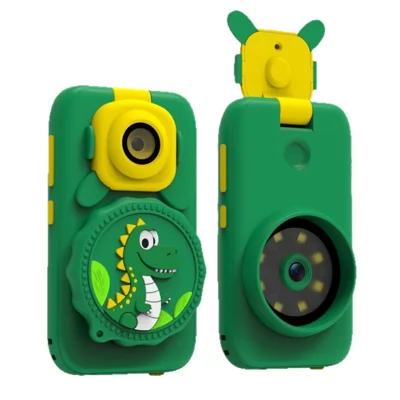 S1 2.8 inch Touchscreen Flip Lens Phone Microscope 2 in 1 180° Rotatable Photo Video Recorder 1200X Magnification Camera Microscope Gift with 32GB Card and Reader - Green