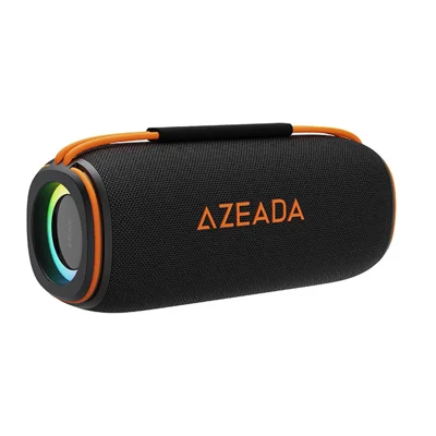 AZEADA AZ-S07 60W Portable Bluetooth-compatible Speaker IPX6 Waterproof Outdoor Subwoofer with RGB Light - Black