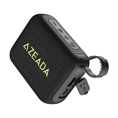 AZEADA AZ-S01 5W TWS Bluetooth-compatible Speaker Waterproof Outdoor Portable Fabric Subwoofer with Lanyard - Black