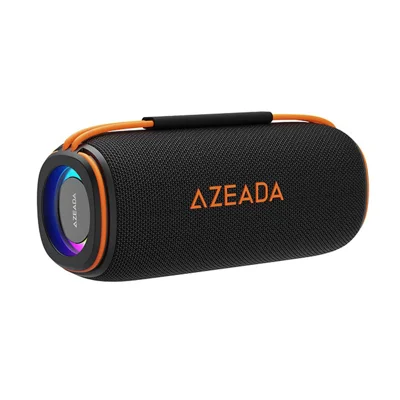 AZEADA AZ-S06 IPX6 Waterproof 30W Portable Bluetooth-compatible Speaker Outdoor Subwoofer with RGB Light - Black