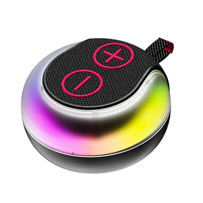 AZEADA S12 IPX5 Waterproof 7W Portable Bluetooth-compatible Speaker RGB Light Outdoor Wireless Subwoofer for Travel - Midnight Black