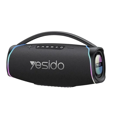 YESIDO YSW46 220W Bluetooth-compatible 5.3 Speaker RGB Outdoor Portable Wireless Speaker with Microphone - Black