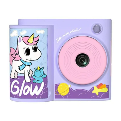 L8 Kids Instant Printing Camera 48MP HD 2.4 Inch Screen DIY Photo Thermal Printing Camera with Thermal Paper Set - Purple
