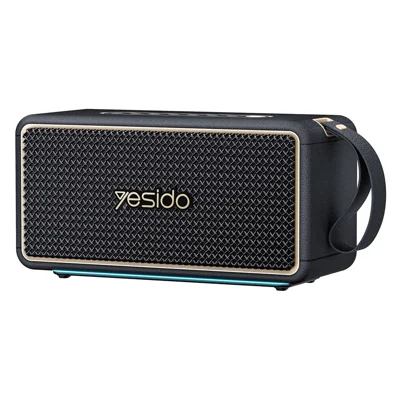 YESIDO YSW48 65W Portable Bluetooth-compatible 5.3 Speaker RGB Lighting IPX6 Waterproof TWS Stereo Wireless Speaker for Outdoor -Black
