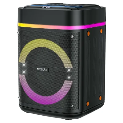 YESIDO YSW51 Tragbarer 45-W-TWS-Bluetooth-Lautsprecher mit Doppel-Mikrofon für Outdoor-Karaoke