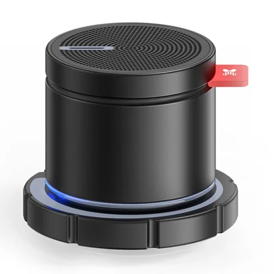 XUNDD SP019 500mAh Magnetic Wireless Speaker Bluetooth-compatible V5.4 5W IPX5 Waterproof - Black
