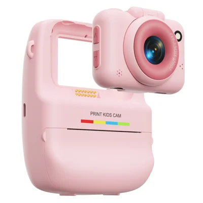 G01 Afneembare Kids Print Camera met 180 graden draailel 1,8 inch 1080P directe thermische printcamera - Roze
