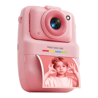 G01 Portable Kids Instant Print Camera 1080P 48MP Separated Magnetic Design (without TF Card) - Pink