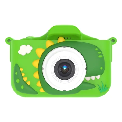 X13S Cartoon Dinosaur 2.0 Inch IPS Screen Video Recorder Kids Camera, No TF Card (CE Certified) - Green