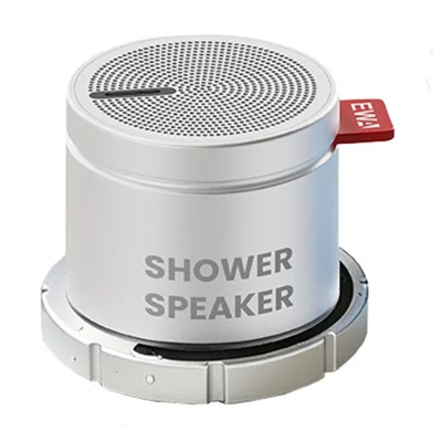 EWA A177 3W 500mAh Bluetooth-compatible 5.4 Speaker IP65 Waterproof 360-Degree Rotary Tuning Magnetic Base with TF Card Support - Silver