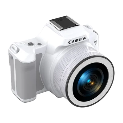 D11 Mini Digital Camera HD Video Recording DSLR Camera 48MP MAX with 64G Memory Card - White
