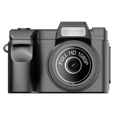 D7 0.96 Inch Screen Mini Digital Camera Built In Filters HD Photo Video Recording Retro Camera (Without TF Card) - Black