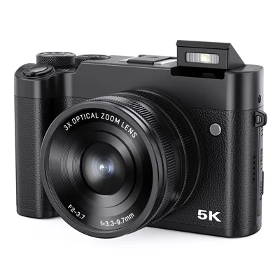 DC205X Dual Lens Camcorder 5K HD Optical Zoom Digital Camera Video Recorder with 64GB Card - EU Plug