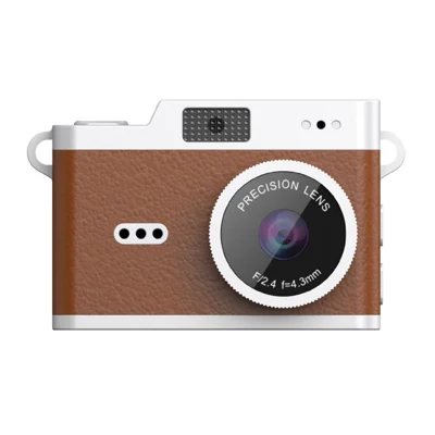 X5 0.96 Inch Retro Digital Camera HD Photo Video Recording Mini CCD Thumb Camera Built In Flash - Brown